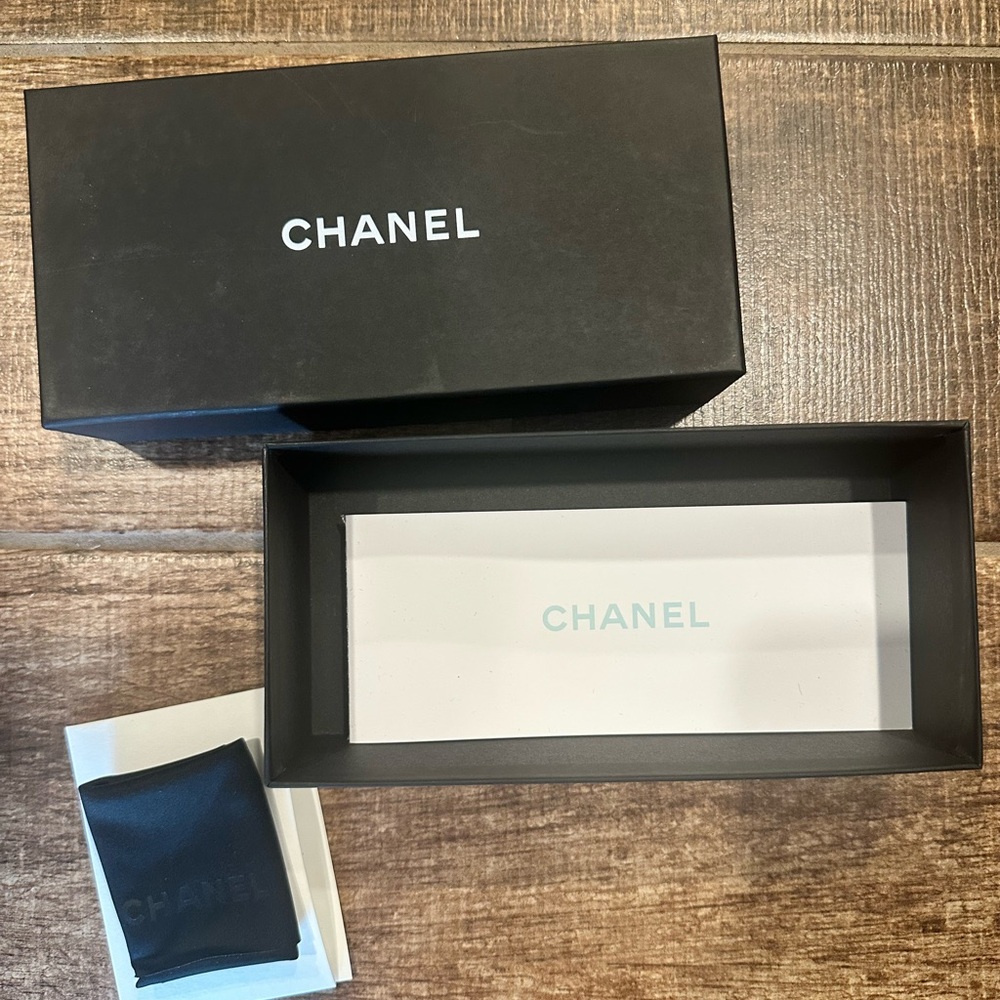 CHANEL Black Box with White Interior